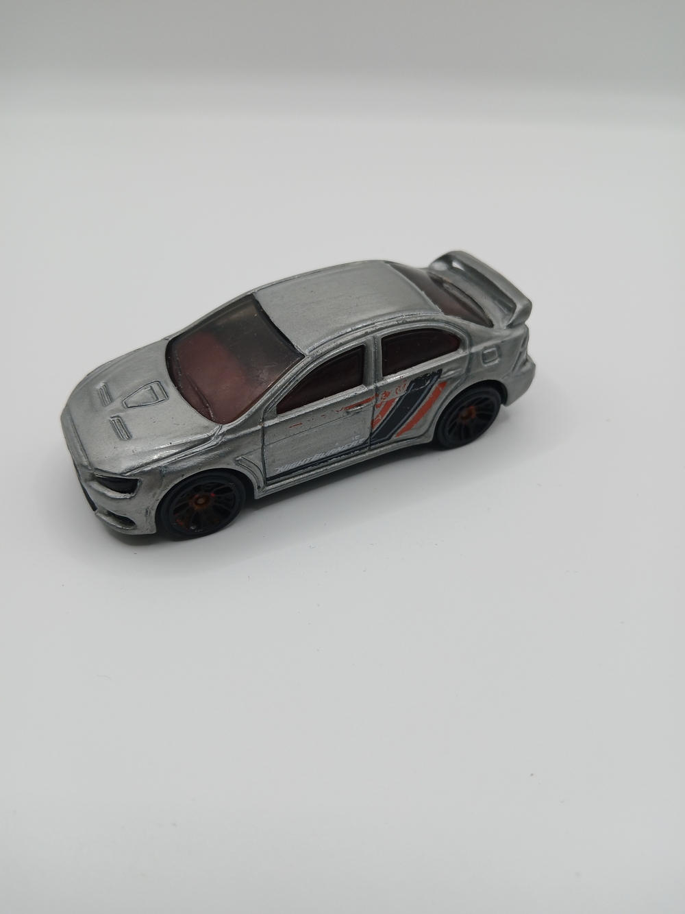 2018 Hot Wheels Silver Mitsubishi Lancer‎ Evolution X Nightburnerz -Loose